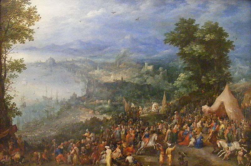Jan Brueghel View of a Port city, Germany oil painting art